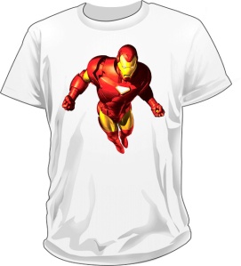 Diseño de camiseta de Iron Man.